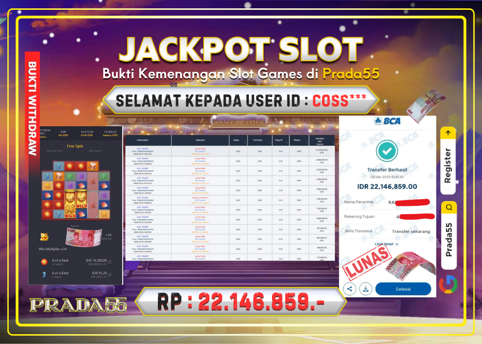 JACKPOT SLOT PG-SOFT LUKY NEKO RP.22.146.859 ,- LUNAS DI PRADA55!