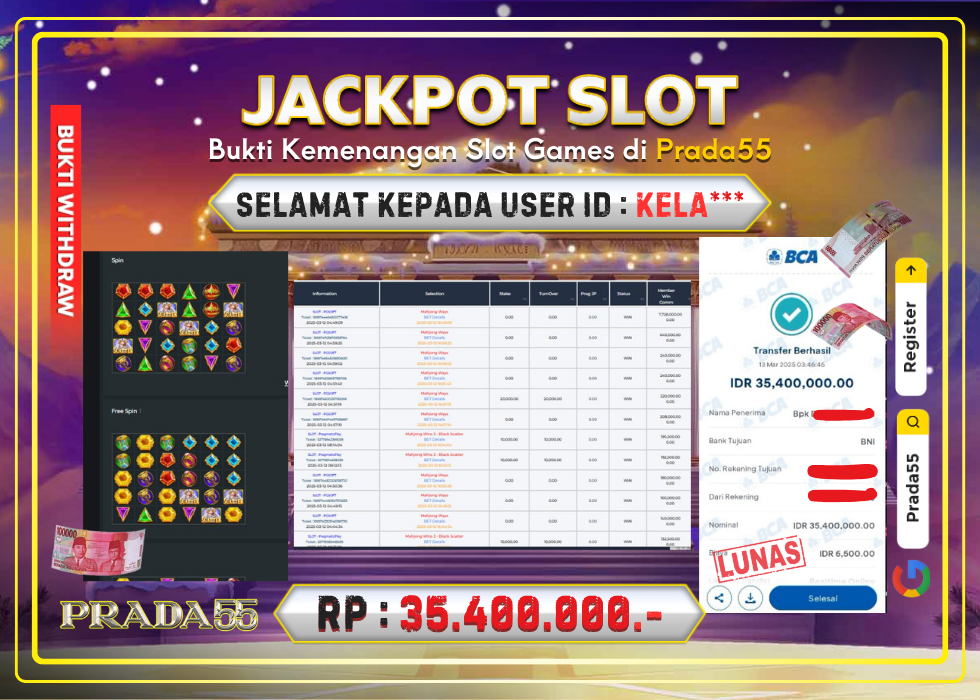 JACKPOT SLOT GATES OF OLYMPUS 1000 RP.35.400.000,- LUNAS DI PRADA55!