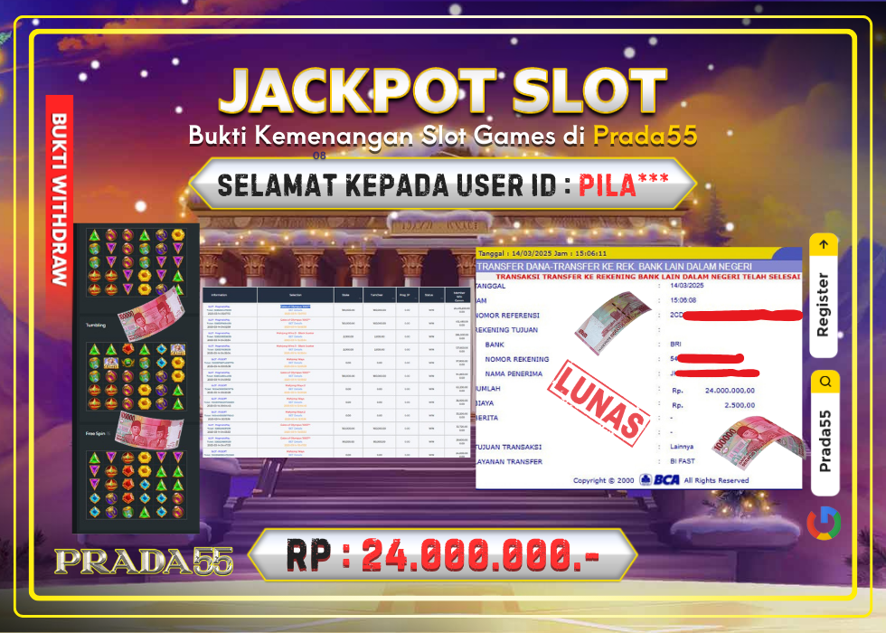 JACKPOT SLOT GATES OF OLYMPUS 1000 RP.24.000.000,- LUNAS DI PRADA55!
