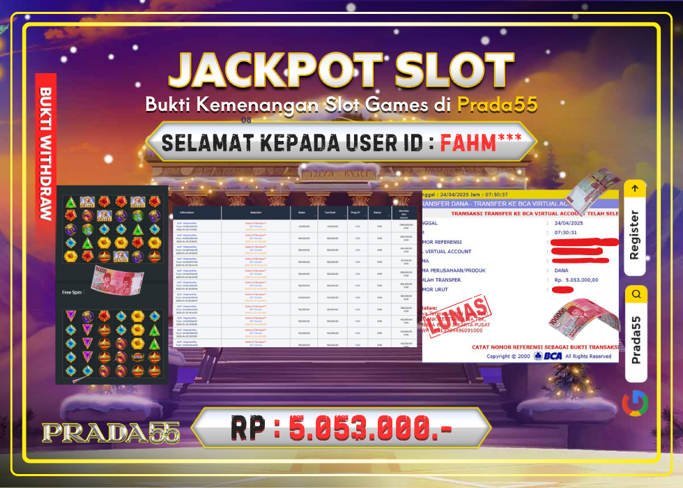 JACKPOT SLOT GATES OF OLYMPUS 1000 RP.5.053.000,- LUNAS DI PRADA55!