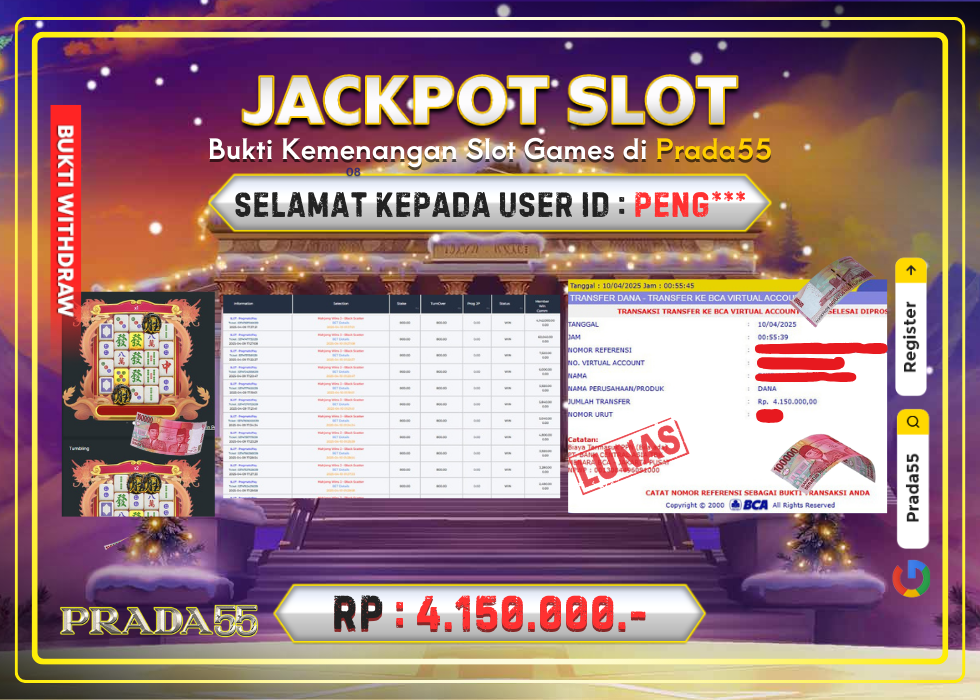 JACKPOT SLOT PRAGMATIC MAHJONG WIN3 BLACK SCATTER RP.4.150.000,- LUNAS DI PRADA55!