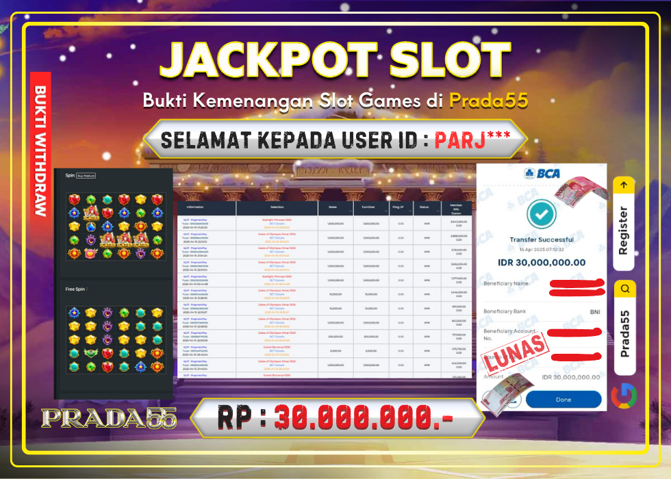 JACKPOT SLOT PRAGMATIC STARLIGHT PRINCESS 1000 RP.30.000.000,- LUNAS DI PRADA55!